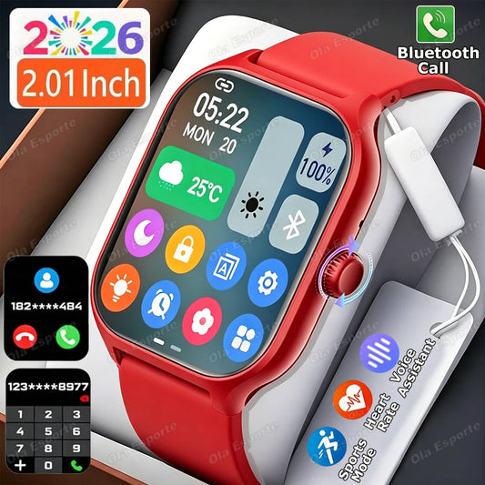 2026 New Men's Smart Watch Women's Gift Heart Rate Blood Oxygen ECG Sports Fitness Watch Electronics Bluetooth Call Smartwatch