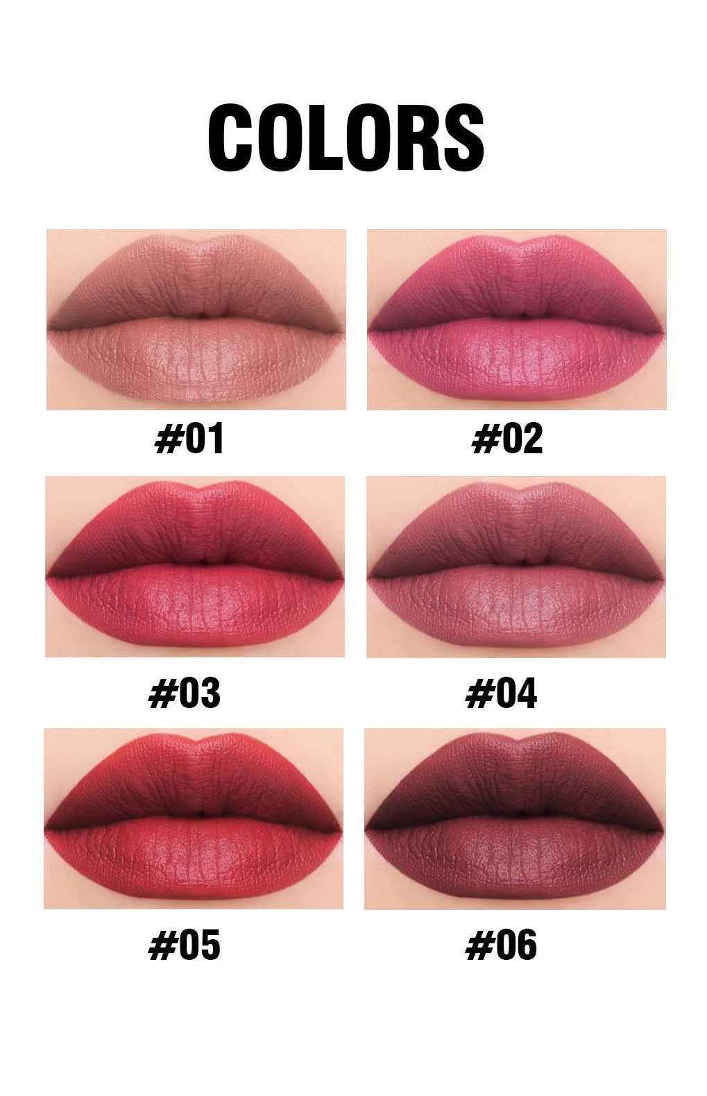 6 Colors Matte Lipstick Set for Women Long Lasting Velvet Texture Non-Drying Radio Tube Makeup Lipsticks Set Gift Box Included