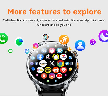 4G Network Smart Watch Google Play Maps 1.95-inch 3D SIM Card Download APP Camera GPS WIFI NFC Call Android Men Women Smartwatch