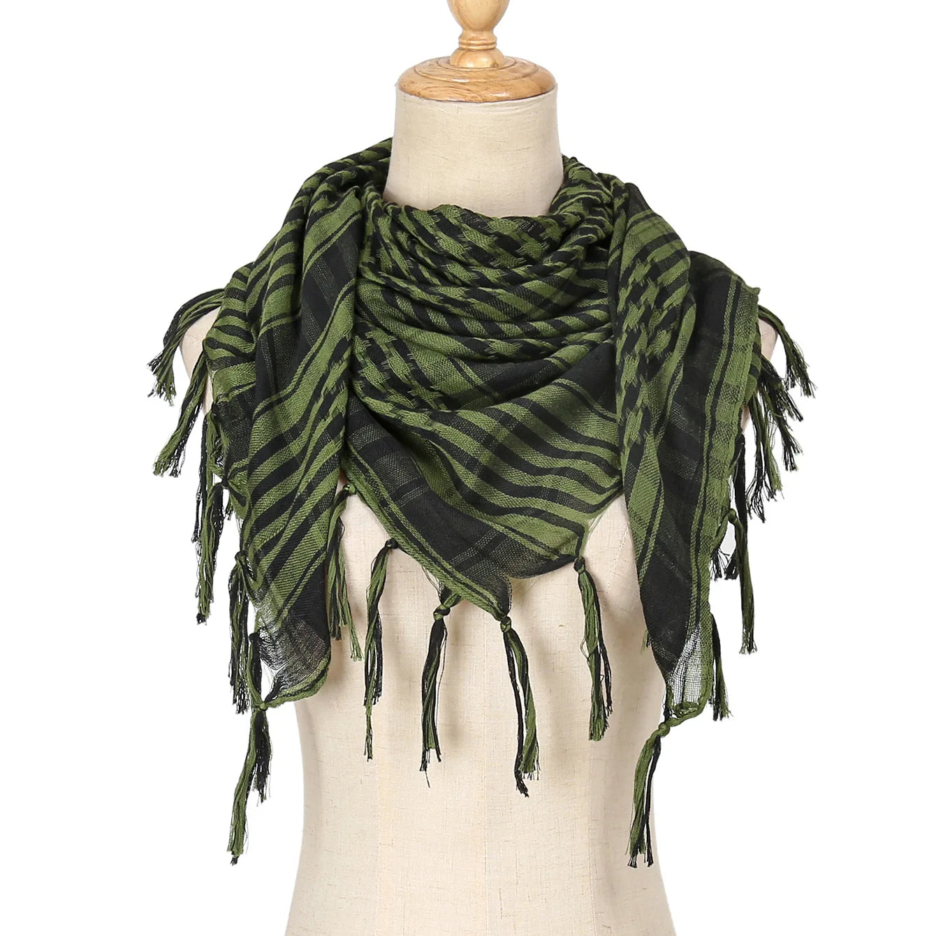 2024 New Plaid Hijab Scarf for Men and Women Arab Desert Headscarf Soft Tactical Hiking Scarves Unisex Turban Military Shawl