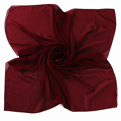 90*90CM Headwrap Heavy Chiffon Square Scarf Muslim Hijabs Women Underscarf Fashion Casual Plain Color Hijab