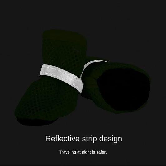 4pc, Dog Shoes Non-slip Breathable Wear-resistant Dog Boots Suitable for Small Medium Sized Pets Puppy Protective Footwear