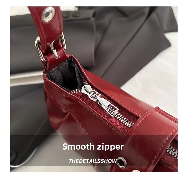 England Style Bags For Women Luxury Designer Handbags And Purses New In Polyester Vintage Rivet Small Underarm Shoulder Bag