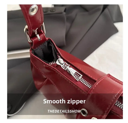 England Style Bags For Women Luxury Designer Handbags And Purses New In Polyester Vintage Rivet Small Underarm Shoulder Bag