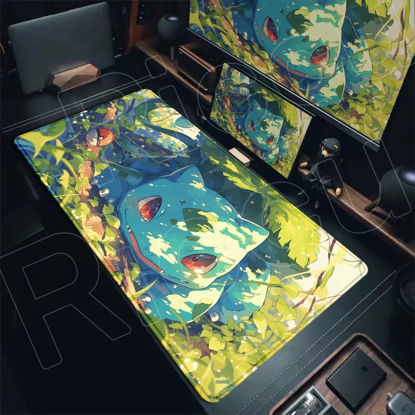 P-pokemon Bulbasaur Mouse Mats Rubber Mousepad Large Anime Gaming Accessories Pad Kawaii Carpet Cabinet Keyboard Office Deskmat