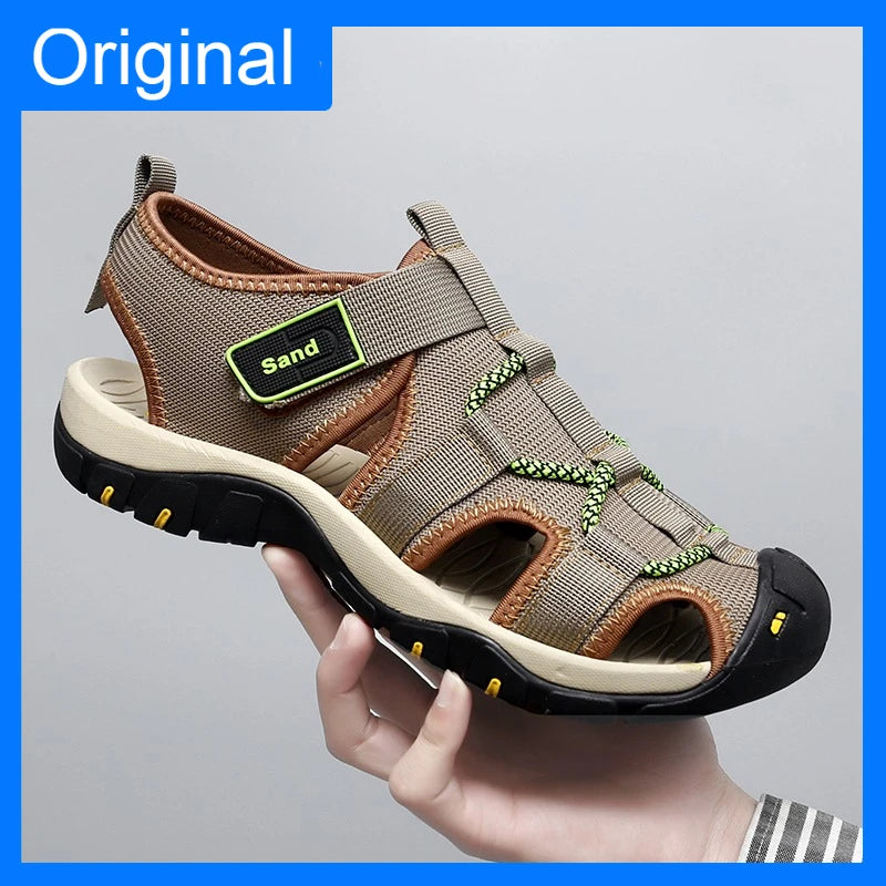 Mens Sandals Breathable Summer Outdoor Anti Slip Wear-resistant Soles Casual Shoes Youth Walking Lightweight Beach Wading Shoes