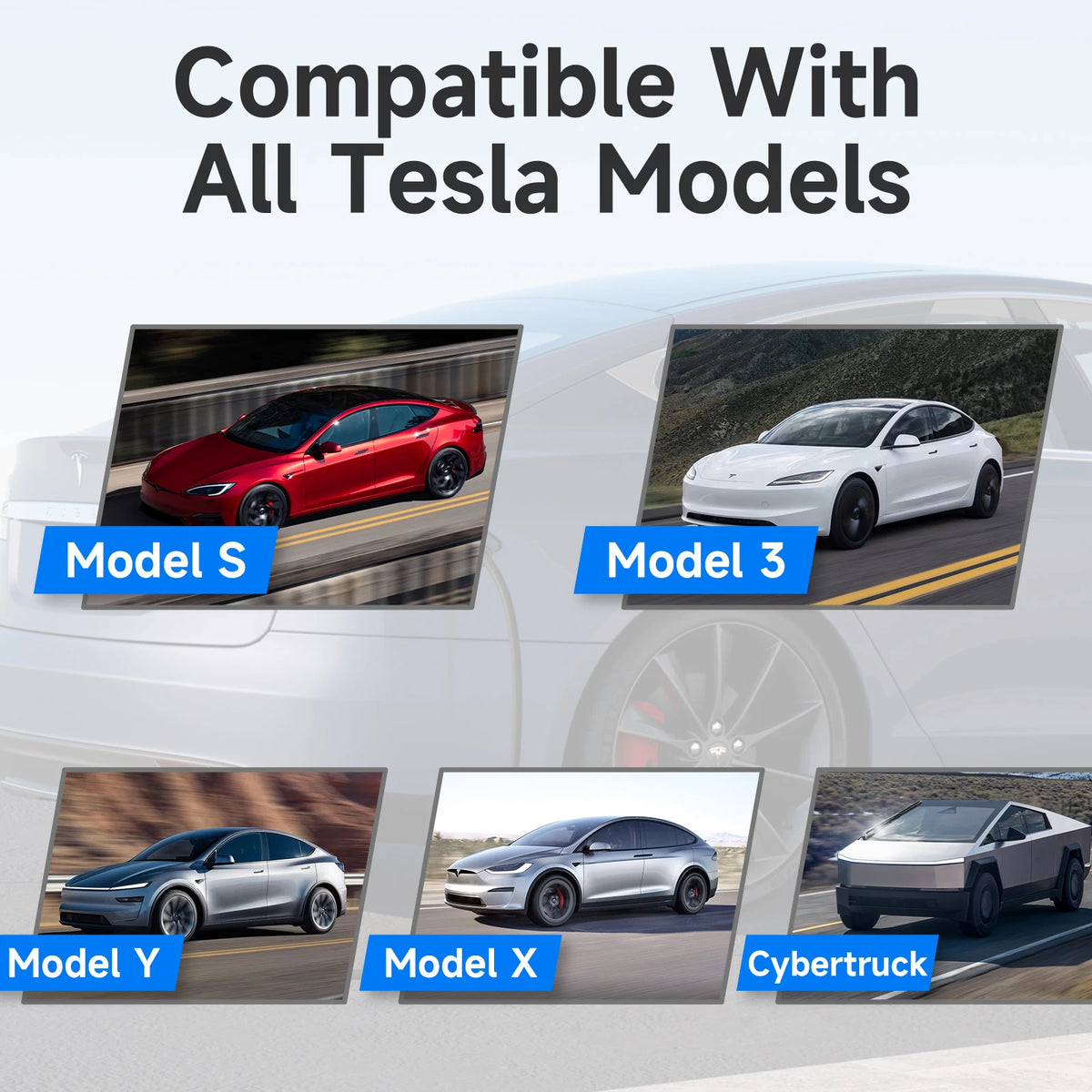3.6kW Portable TS‑NACS EV Charger for Tesla 2.8" LCD Display Delay & Schedule Timing Electric Vehicle Charging Plug Station