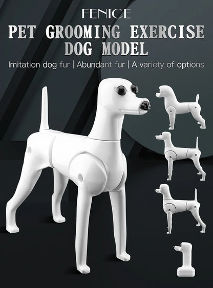 Fenice Pet Simulation Hair Grooming Fake Dog Model Practice Dog Standard Skeleton Model Dog Full Body Fake Hair