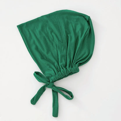 82 Colors Tie-Back Undercaps Fashion Women's Inner Hijab Muslim Cap Bonnet Plain Islamic Cotton Spandex Jersey DEW Underscarf