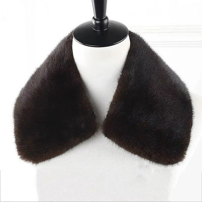 Ms.MinShu Detachable White Black Luxury Real Mink Fur Collar For Men Women Custom Made