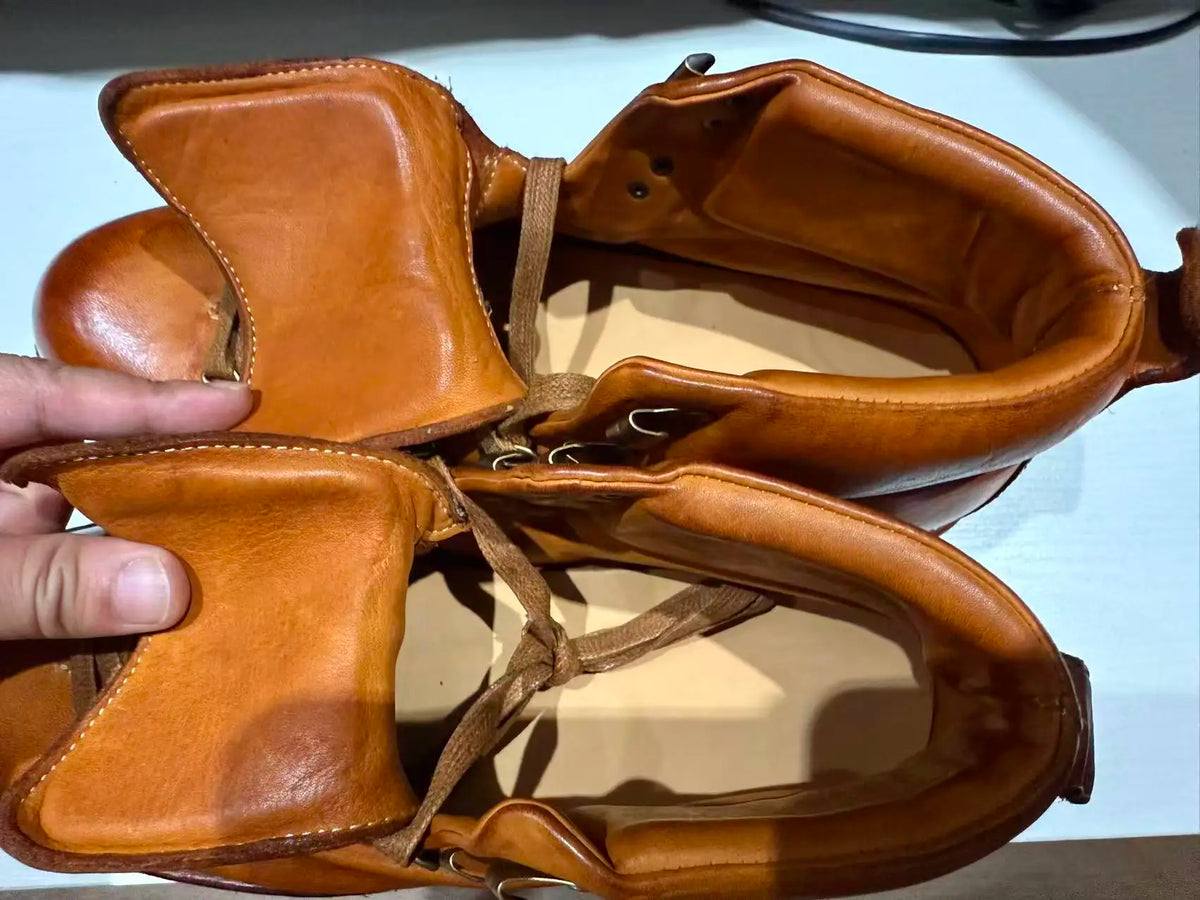 Handmade Retro Washed Horsehide Outdoor Boots for Men with Genuine Leather Soles Goodyear-welted Men's Workwear Boots