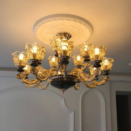 Luxury Lamp Dining Room Bedroom Decoration French Retro Chandelier Lighting Crystal Fixtures Chandelier Living Room Grand