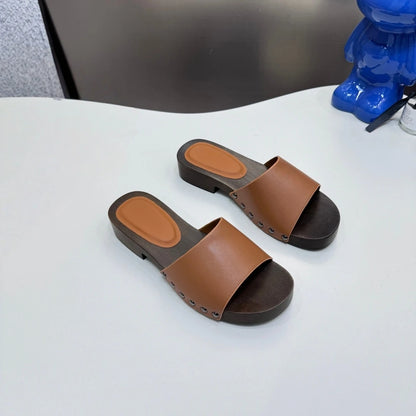 Luxury Brand Women's Shoes Handmade Fashion Slides Modern Slippers Outdoor Sandals Indoor Beach Garden Footwear Holiday Gifts