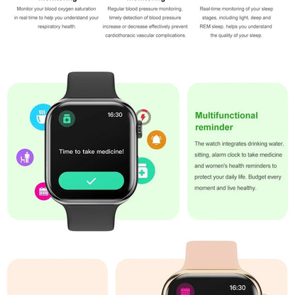 2026 Series 10 Watch 10 GPS Smart Watch Memory Music Video Bluetooth Call Heart Rate Waterproof NFC Smartwatch For Apple Android