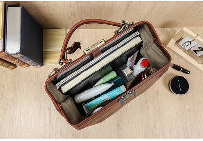 CONTACT'S Genuine Leather Top Handle Bags for Women Sling Shoulder Bags Tote Bag Handbags Metal Frame Female Bags Ladies Fashion