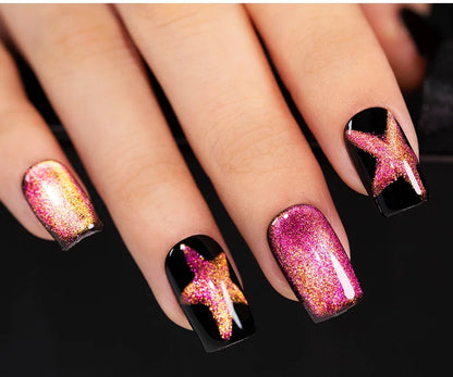 AWStorG 7.5ml Starlit Chameleon Cat Magnetic Gel Nail Polish Double Colors Semi Permanent UV Gel Varnish Need Black Base