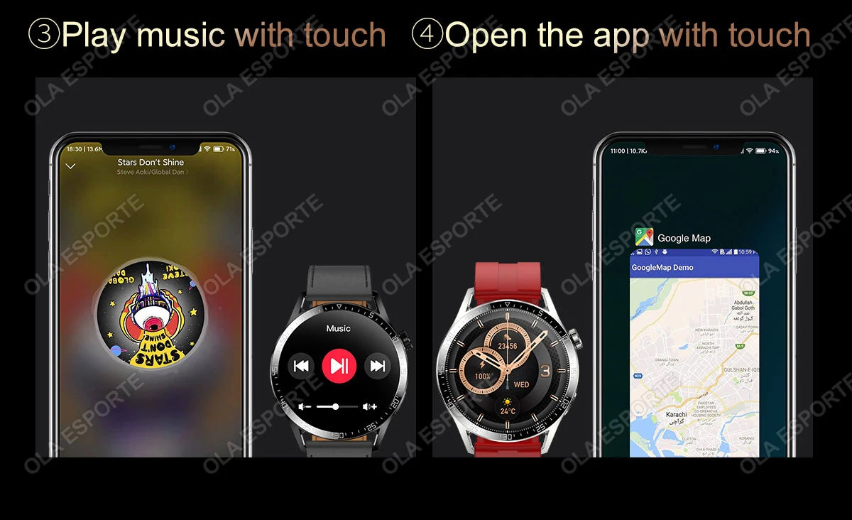2025 New Smart Watch Men Women GPS 1.36'' AMOLED Touch Screen Smartwatch Heat Rate Monitor BT Call Sport Smart Watches Men Women