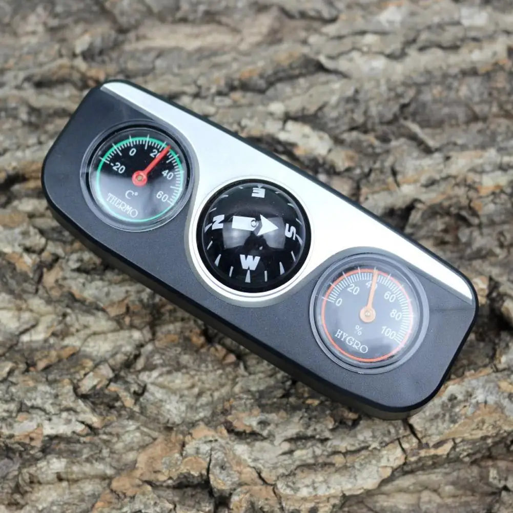 3 In 1 Car Compass Thermometer Hygrometer Dash Mount Navigation Ball Direction Pointer For Vehicle Auto Boat Accessories