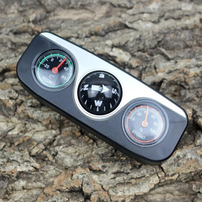 3 In 1 Car Compass Thermometer Hygrometer Dash Mount Navigation Ball Direction Pointer For Vehicle Auto Boat Accessories