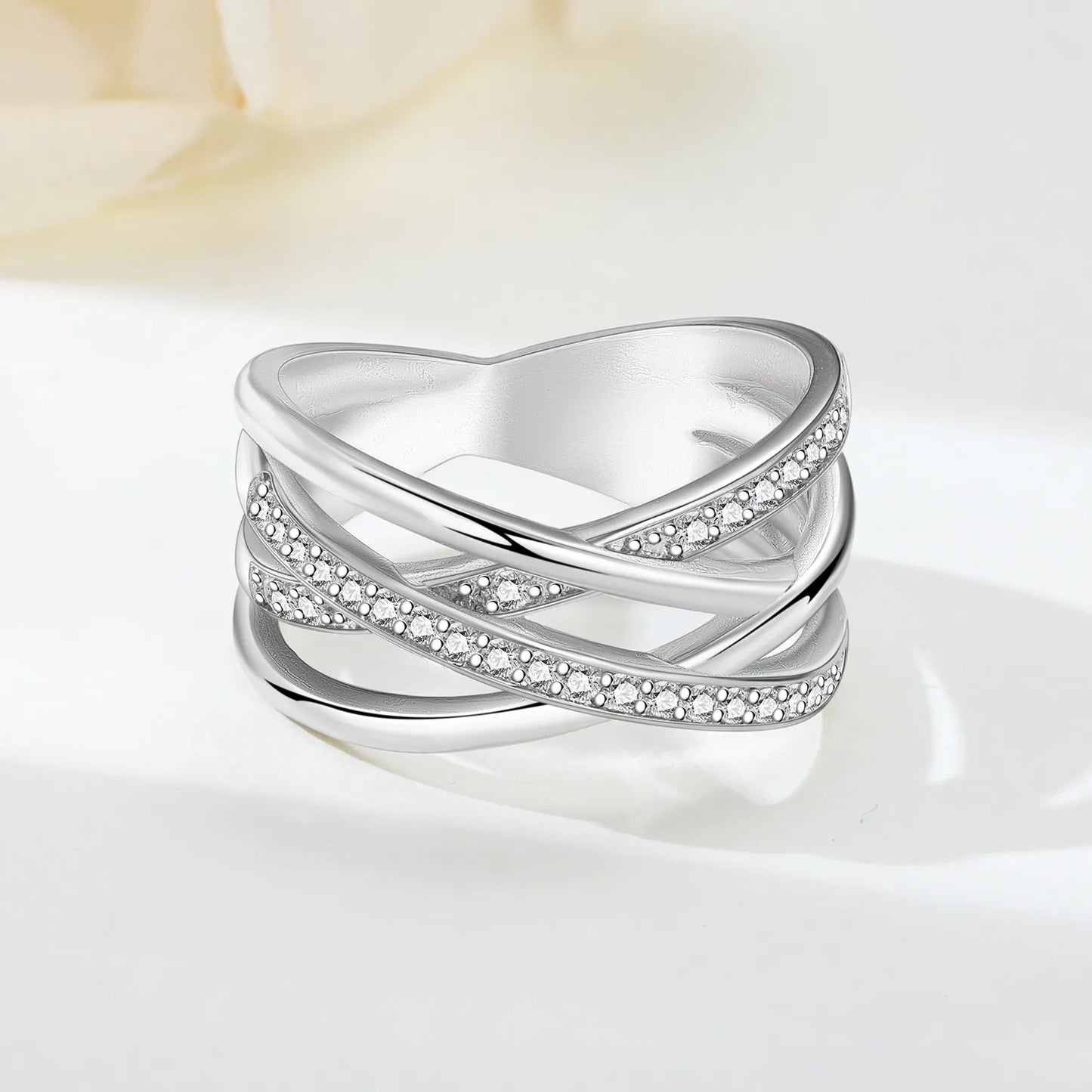 925 Sterling Silver Three-Ring Stackable Ring for Women Simple Fashion Design Fine Jewelry Perfect for Birthday Party Gift 2026