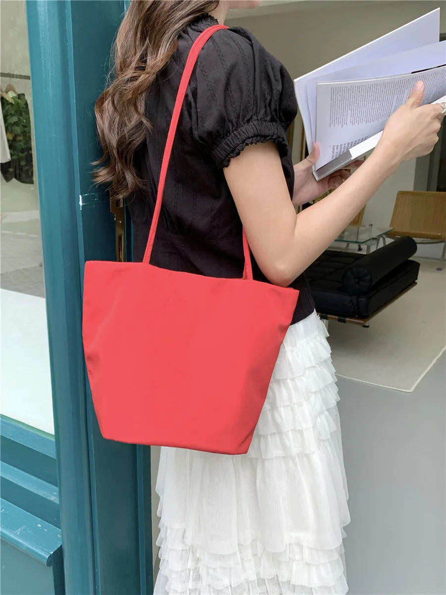 Casual Nylon Bucket Bags for Women Shoulder Bag Fashion Soft Women Bag NEW Tote Purses and Handbags Female Shopper Commuter Bags
