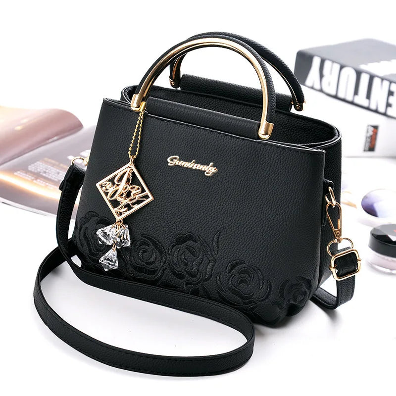 Fashion Brand Women's Bags New Embroidered Handbag Exquisite Ladies Shopping Crossbody Shoulder Bag Tote Bag Small Square Bag