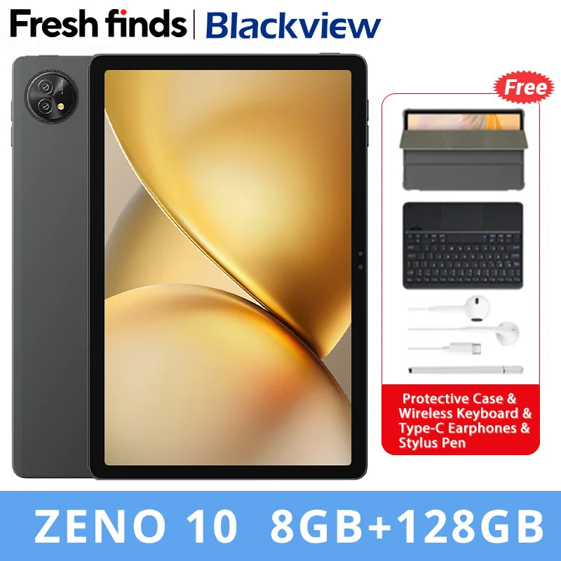 Blackview Zeno 10 5G AI Tablet 11-inch FHD+ 90Hz Display Widevine L1 UNISOC Tiger T8200 8800mAh Quad Speakers Android 15 Pad PC