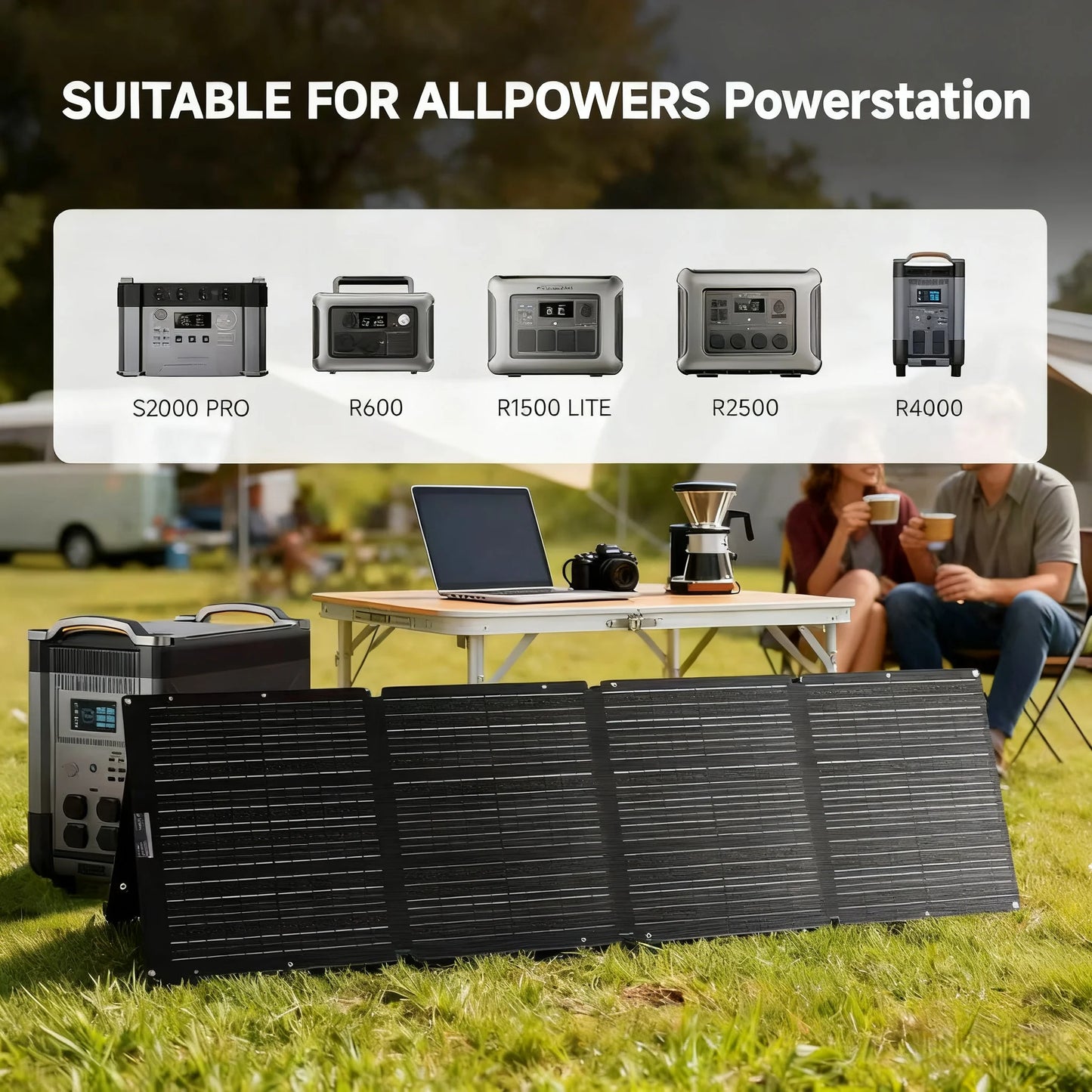 ALLPOWERS R600 Portable Powerstation with Solarpanel (Optional)，299Wh 600W LiFePO4 Battery for Home Backup Outdoors Camping RV