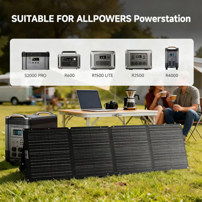 ALLPOWERS R600 Portable Powerstation with Solarpanel (Optional)，299Wh 600W LiFePO4 Battery for Home Backup Outdoors Camping RV