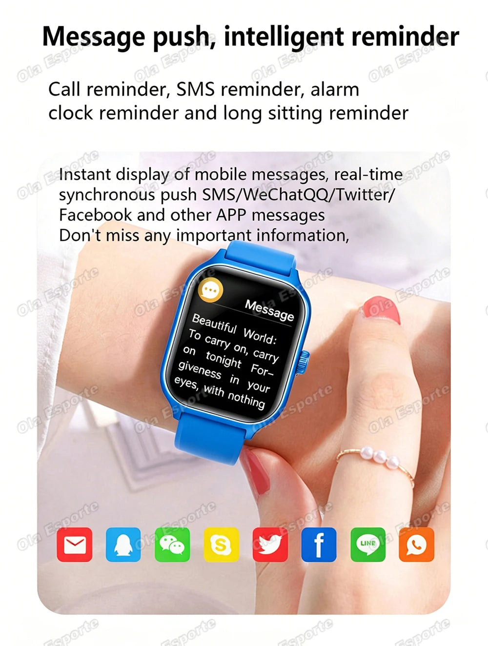 2026 New Smart Watch Bluetooth Call Message Reminder 24 Hour Health Monitoring Smart Watch Gift for Men and Women