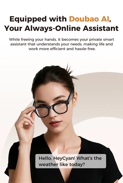 AI Smart Glasses 4KHD Camera 3600mAh Charging Case 120+Language Translation Bluetooth Call Music Sunglasses Outdoor Color Change