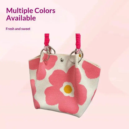 2026 New Versatile Cute Knitted Handbag With 3D Magnetic Snap Handbag Clutch Bag