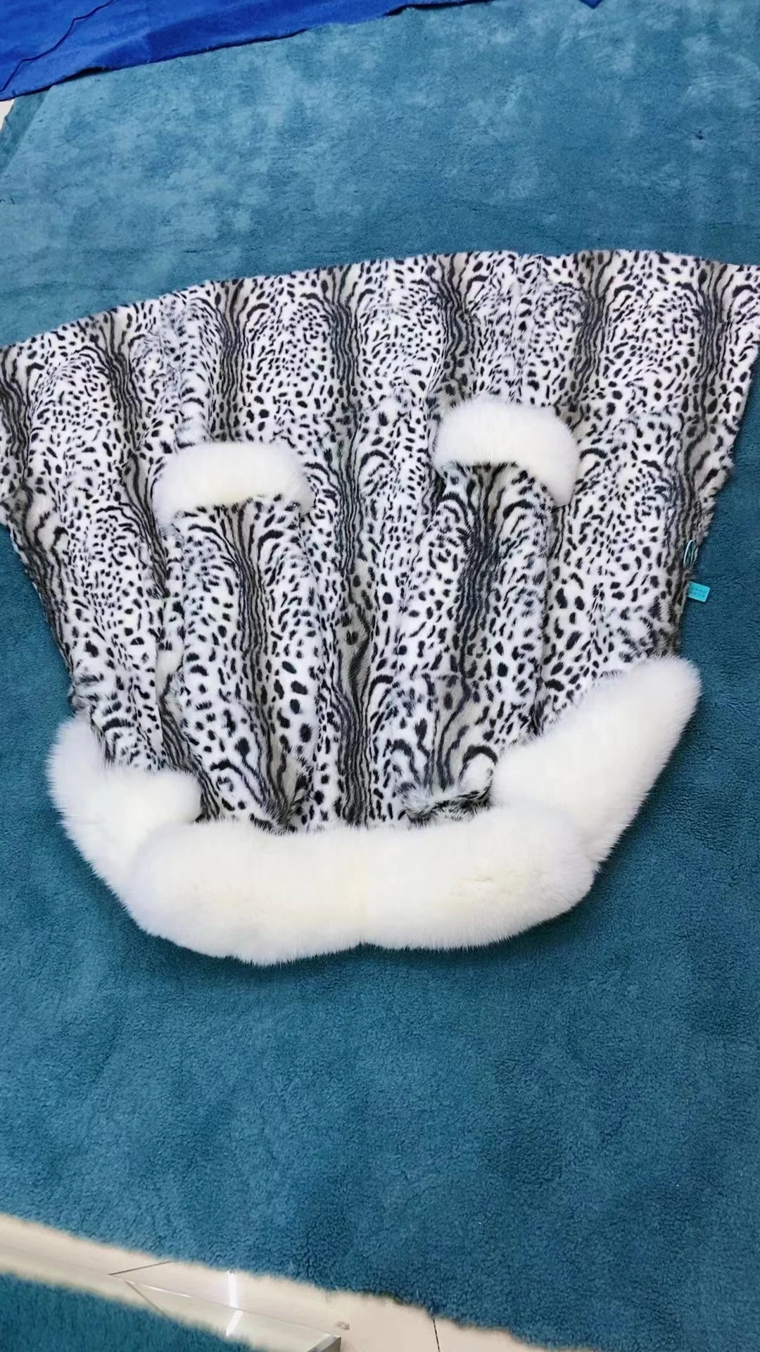 Winter Women Real Rabbit Fur Coat Long Natural Rabbit Fur Jacket Fox Fur Collar and Cuff Thick Warm Ladies Overcoat