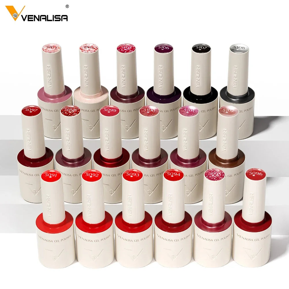 Venalisa 10ml HEMA TPO Free Red Cat Eye Gel Polish Soak Off UV LED Magnetic Nail Polish Diamond Top Long Wear Gel Varnish