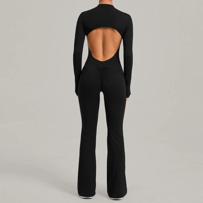 2026 Pad Zipper Long Sleeve Yoga Set Women One Piece Jumpsuit Gym Workout Shorts Fitness Bodysuit Sports Athletic Suit XP358