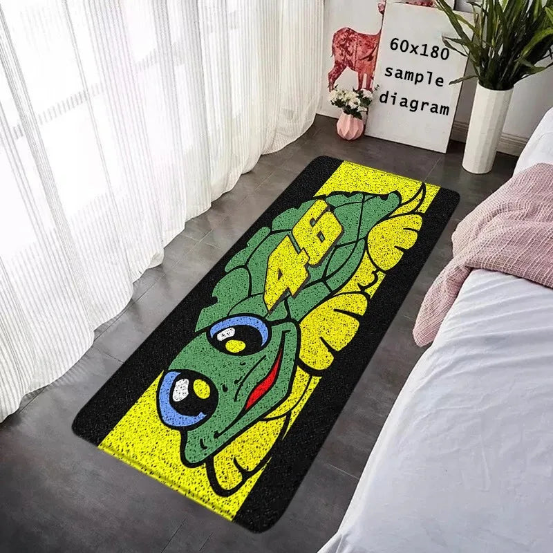 Valentino Rossi 46 The Doctor Runner Rug MotoGP Themed Non Slip Long Floor Mat for Bedroom Living Room
