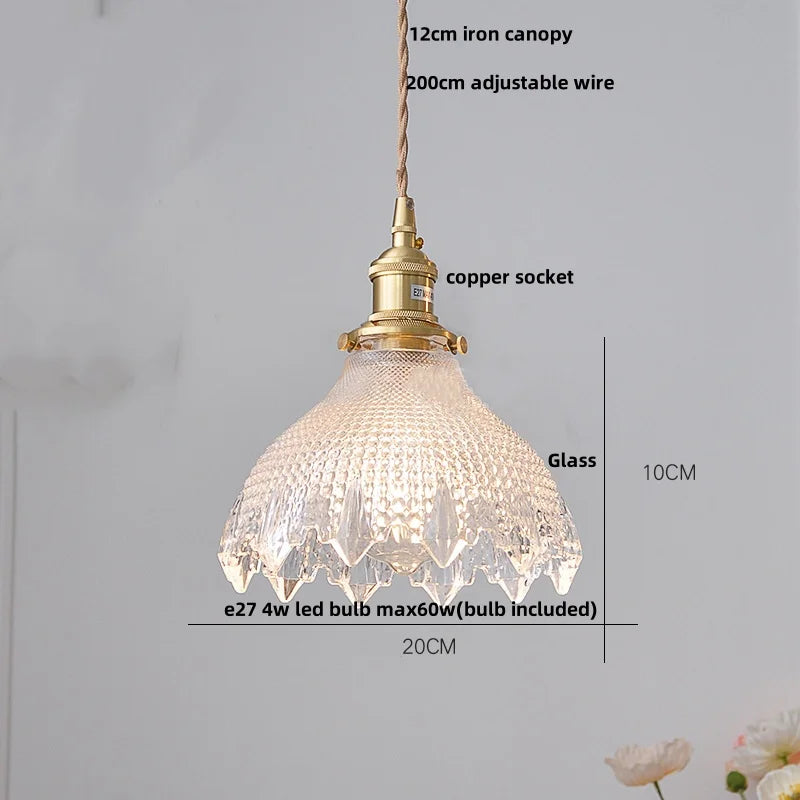 IWHD Knob Switch LED Pendant Lamp Bedroom Restaurant Cafe Luxury Crystal Glass Nordic Modern Interior Home Decor Hanging Lights