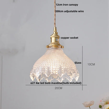 IWHD Knob Switch LED Pendant Lamp Bedroom Restaurant Cafe Luxury Crystal Glass Nordic Modern Interior Home Decor Hanging Lights