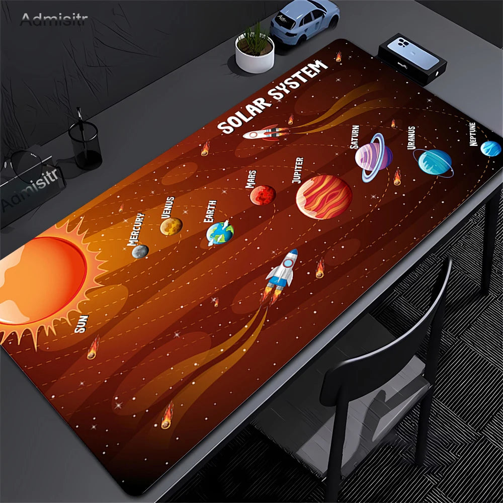 Solar System Planets Mouse Pad Large Computer XXL MousePads Keyboard MouseMat Gamer Soft Office Carpet Desk Mat Long Mouse Pads