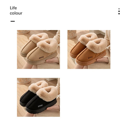 Fluffy Ankle Boots Female Winter Luxury Designer Woman Shoes Elegant Plush Women's Slippers Home Fuzzy Fur Slides Snow Booties