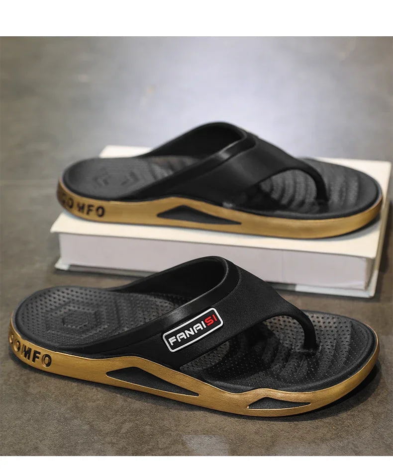Flip-Flops For Men Breathable Comfortable Beach Sandals for Men Casual Shoes Flip-Flops Fashion Slippers for Outdoors