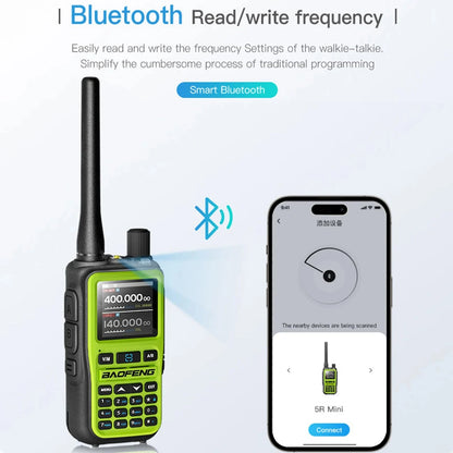 Baofeng Uv-5R Mini 5W /1pcs Walkie Talkie Long Range Smartphone Programming