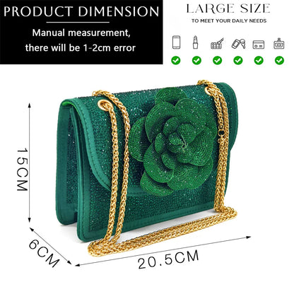 Italian Design Evening Shoes And Bags Paired With Handmade Petal Gold Colour Pointed Toe Mid-Heel Shoes For Women Party Shoes