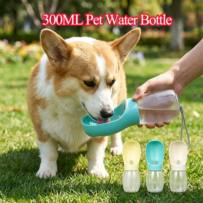 Portable Dog Water Bottle 300ml Leakproof Travel Pet Bowl for Small Large Dogs Hiking Outdoor Dispenser French Bulldog Supplies