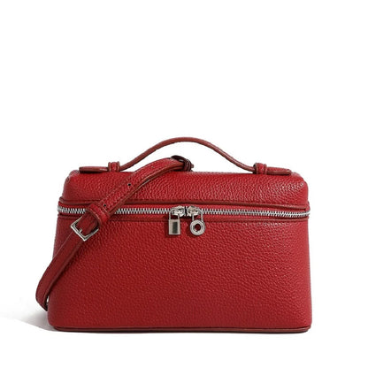 Premium sense of niche lychee grain shoulder bag simple fashion lunch box women's bag exquisite mini handheld crossbody bags