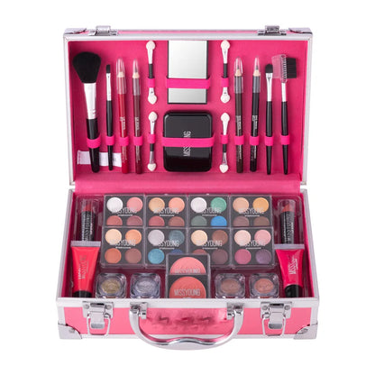Makeup Case Set Natural Long Lasting Matte Shimmer Lipstick Eyeshadow Blush Highlight Multifunctional Full Face Cosmetic Kit