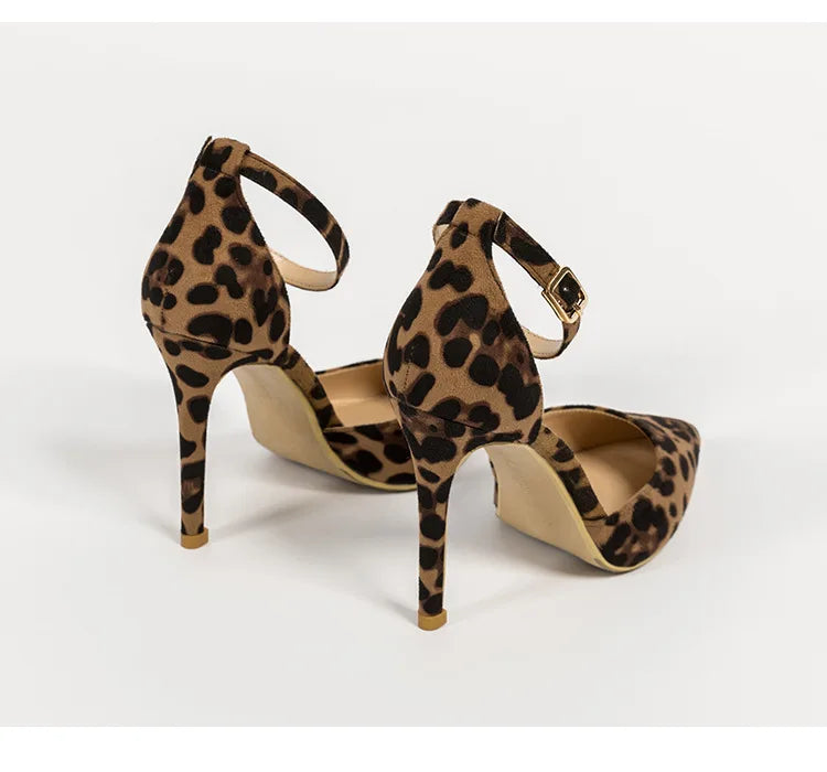 Autumn Sexy Leopard Women Sandals Office Pumps 6cm 8cm 10cm Elegant Office  High Heels Women Pointed Toe Luxury Female Shoes