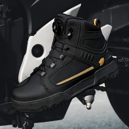 Motorcycle Riding Men Boots Waterproof Motocross Cycling Shoes Off-Road Motorbike Racing Anti-drop Breathable Equipment Soft