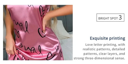 Summer Women Fashion Lace Sexy Sleeveless U-Neck Spaghetti Strap Lingerie Sain Sleepwear Comfortable Nightwear Home Clothes