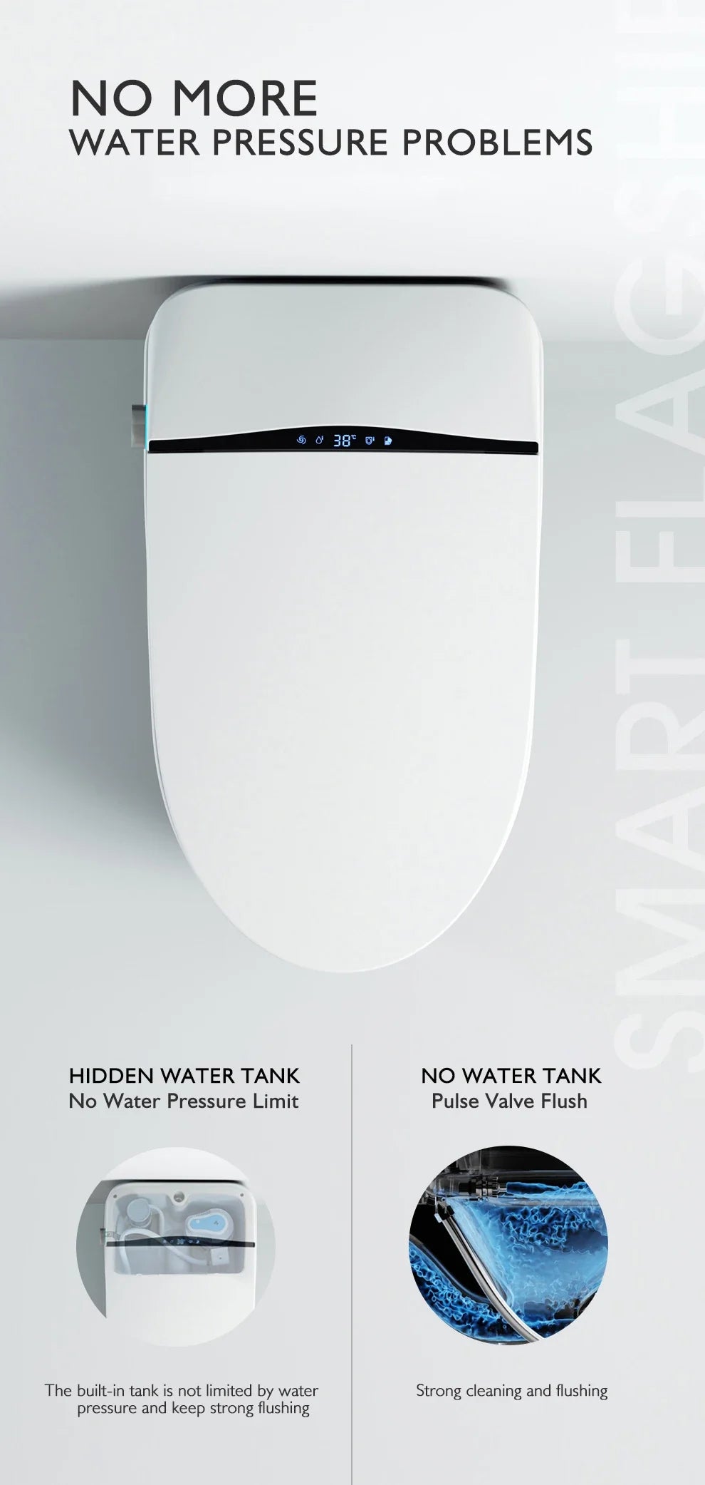 110V/220V Black One‑Piece Smart Toilet Automatic Electric Intelligent Bidet Toilet Modern Luxury WC for Bathroom Home Use